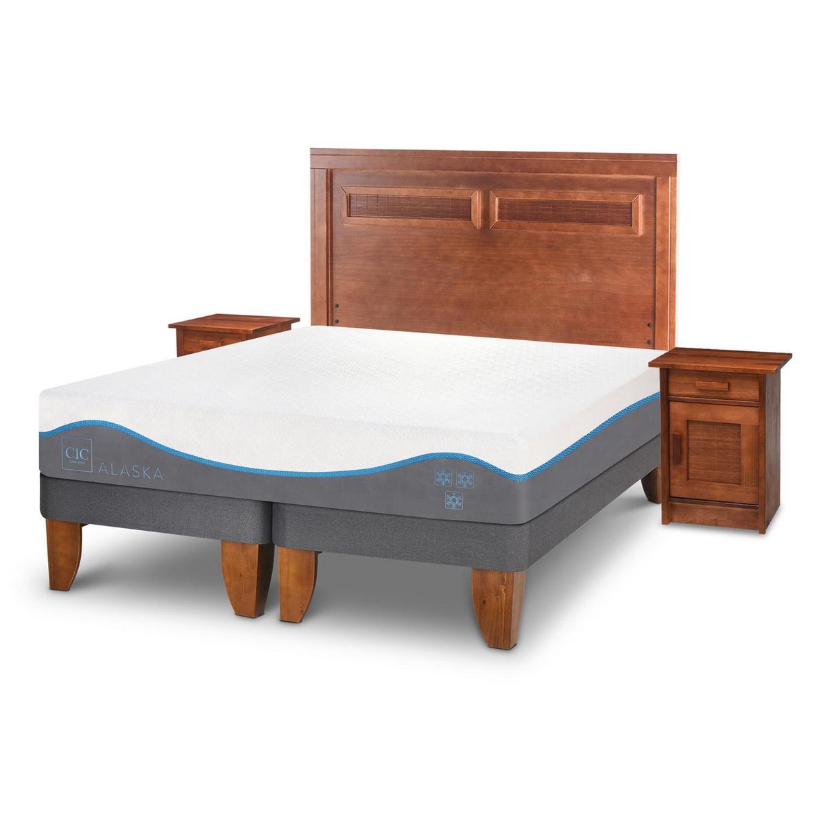 CIC - Cama europea Alaska King + Muebles