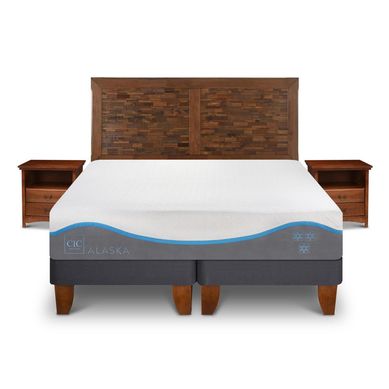 Cama europea Alaska King  + Muebles