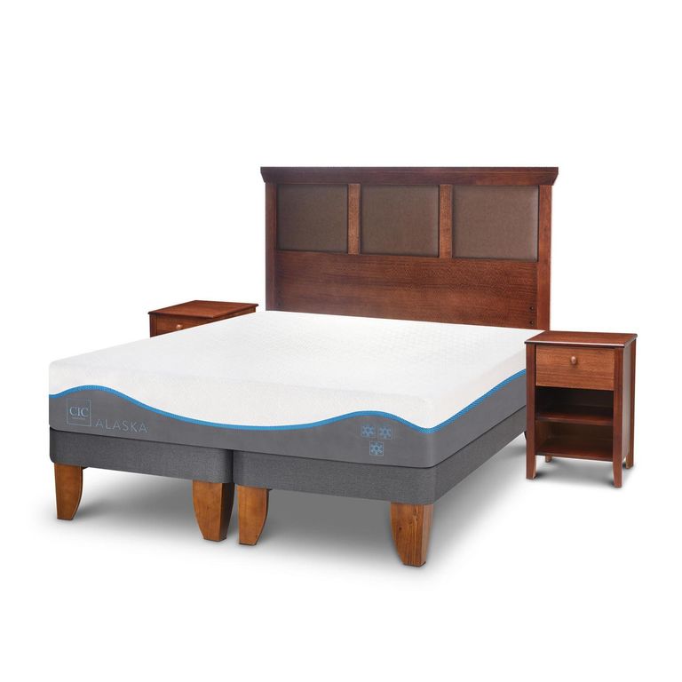 CIC Cama Europea Alaska King + Muebles