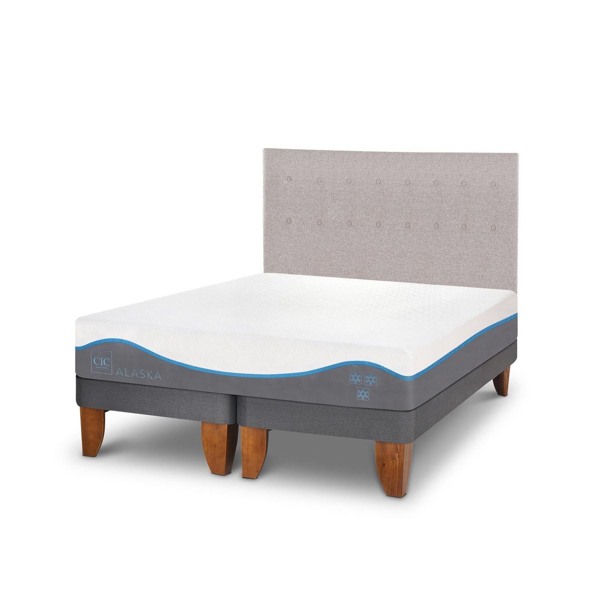 CIC - Cama europea Alaska King + Muebles