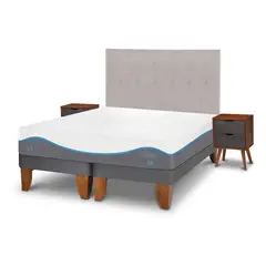 CIC - Cama europea Alaska 2 plazas + Muebles