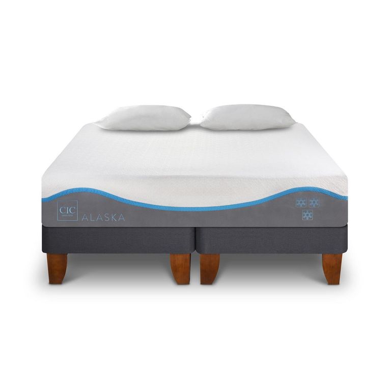 CIC Cama 2 plazas Europea Alaska Gris