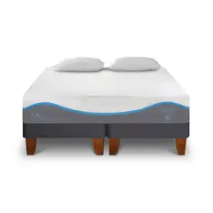 CIC - Cama Europea 2 plazas Alaska Blanco/ gris/ celeste