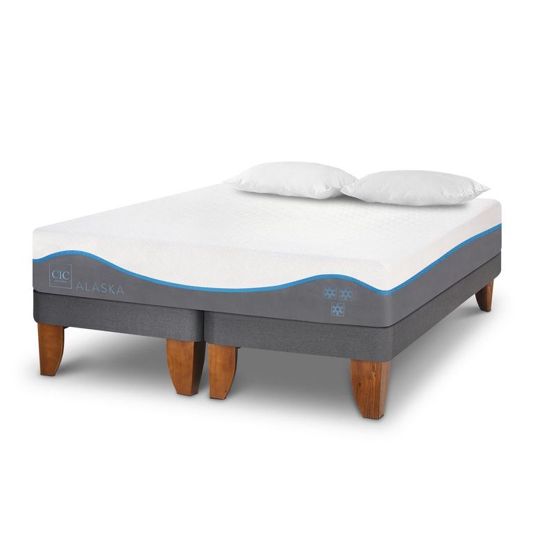 CIC Cama King Europea Alaska Gris