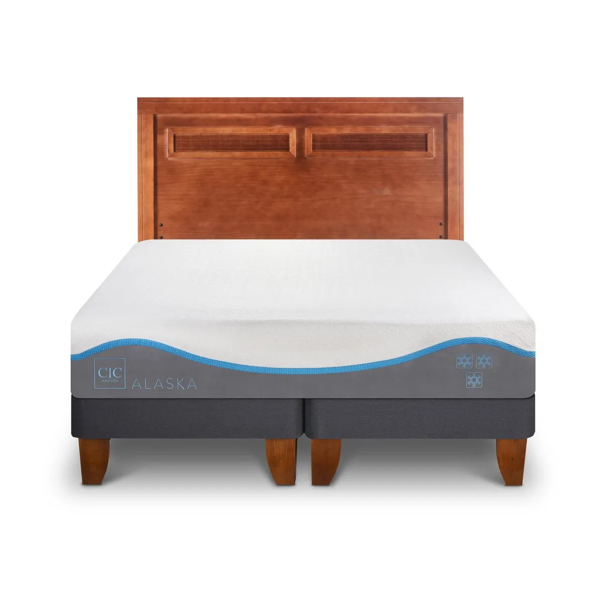 CIC - Cama europea Alaska King + Muebles