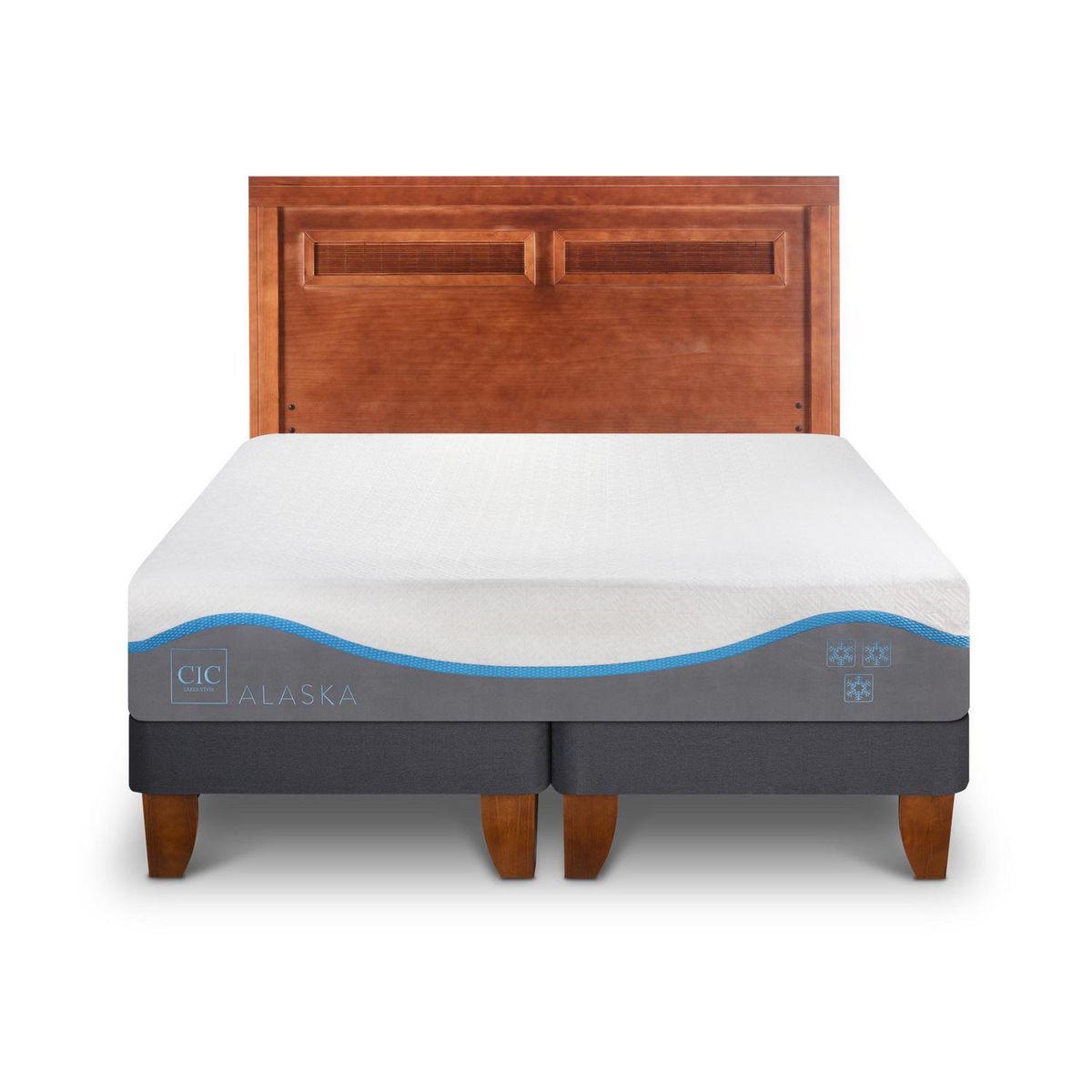 CIC - Cama europea Alaska King + Muebles