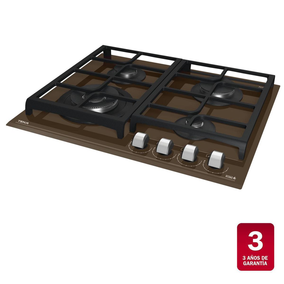 TEKA - Encimera Gas Licuado 4 Platos Café GZC 64320 XBB LB