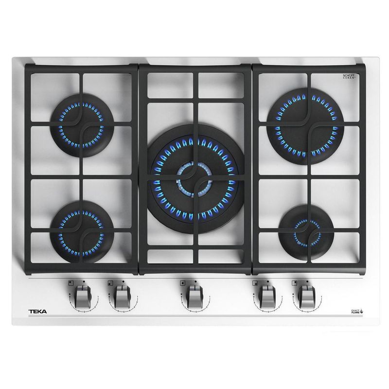 TEKA - Encimera Gas 5 Platos Blanco GZC 75330 XBB