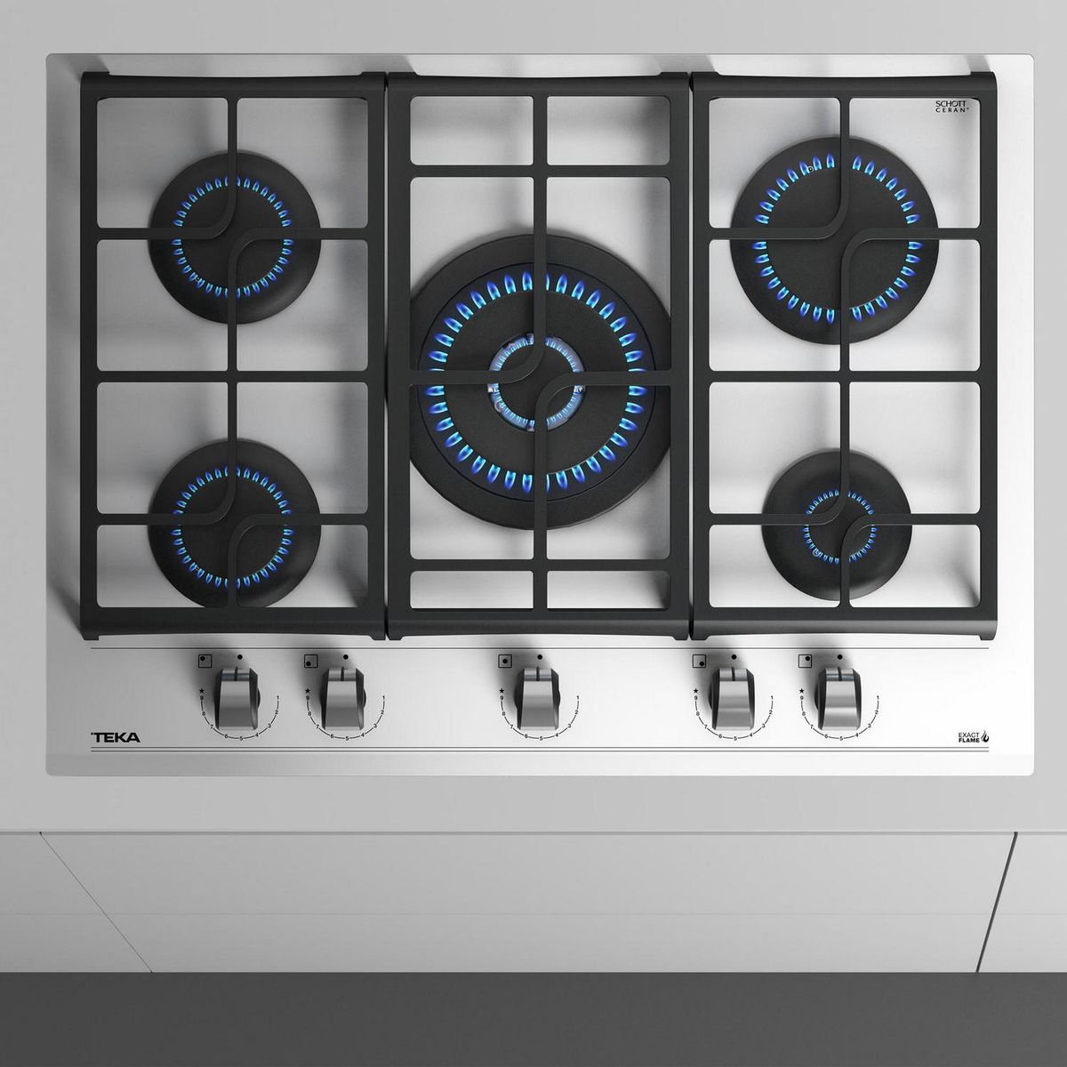 TEKA - Encimera Gas Licuado 5 Platos Blanco GZC 75330 XBB