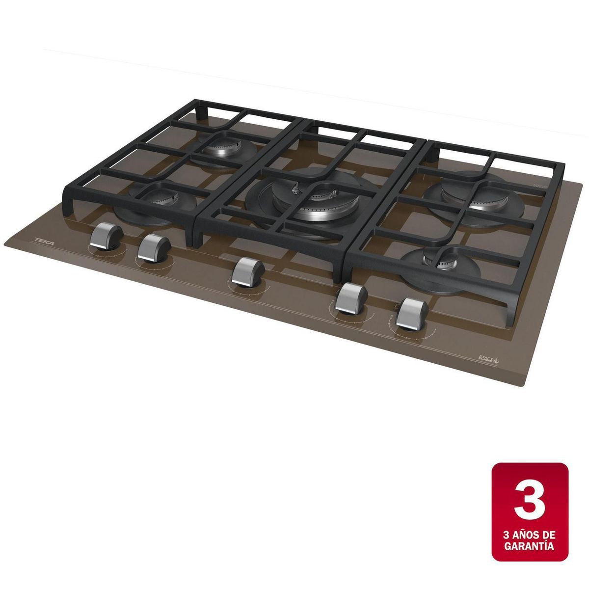 TEKA - Encimera Gas Licuado 5 Platos Café GZC 75330 XBB LB