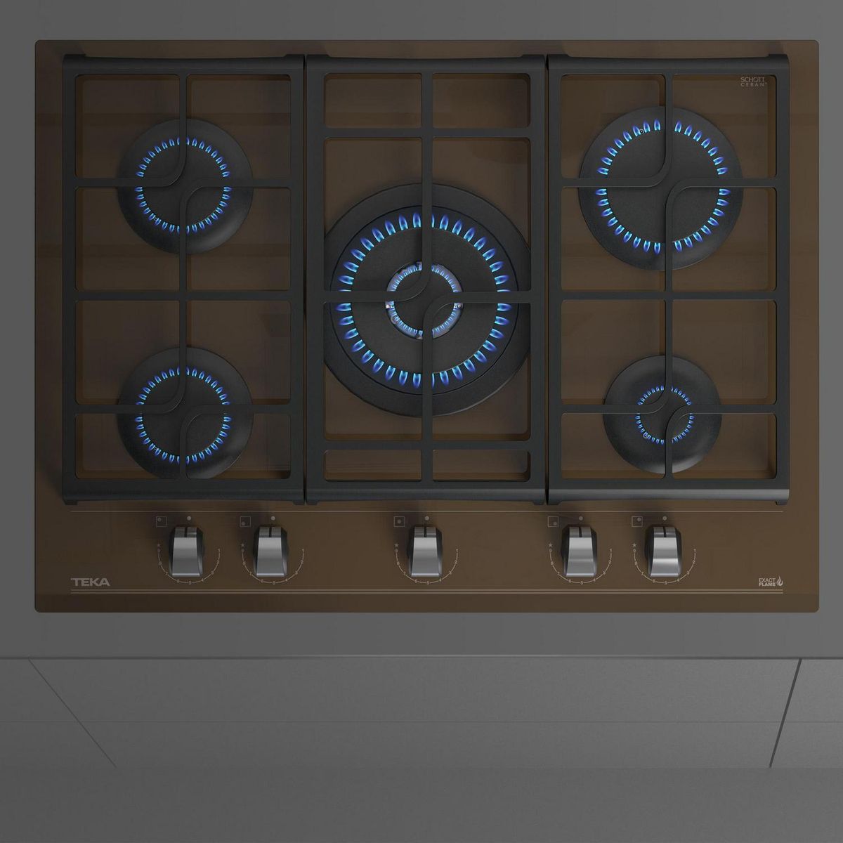 TEKA - Encimera Gas Licuado 5 Platos Café GZC 75330 XBB LB