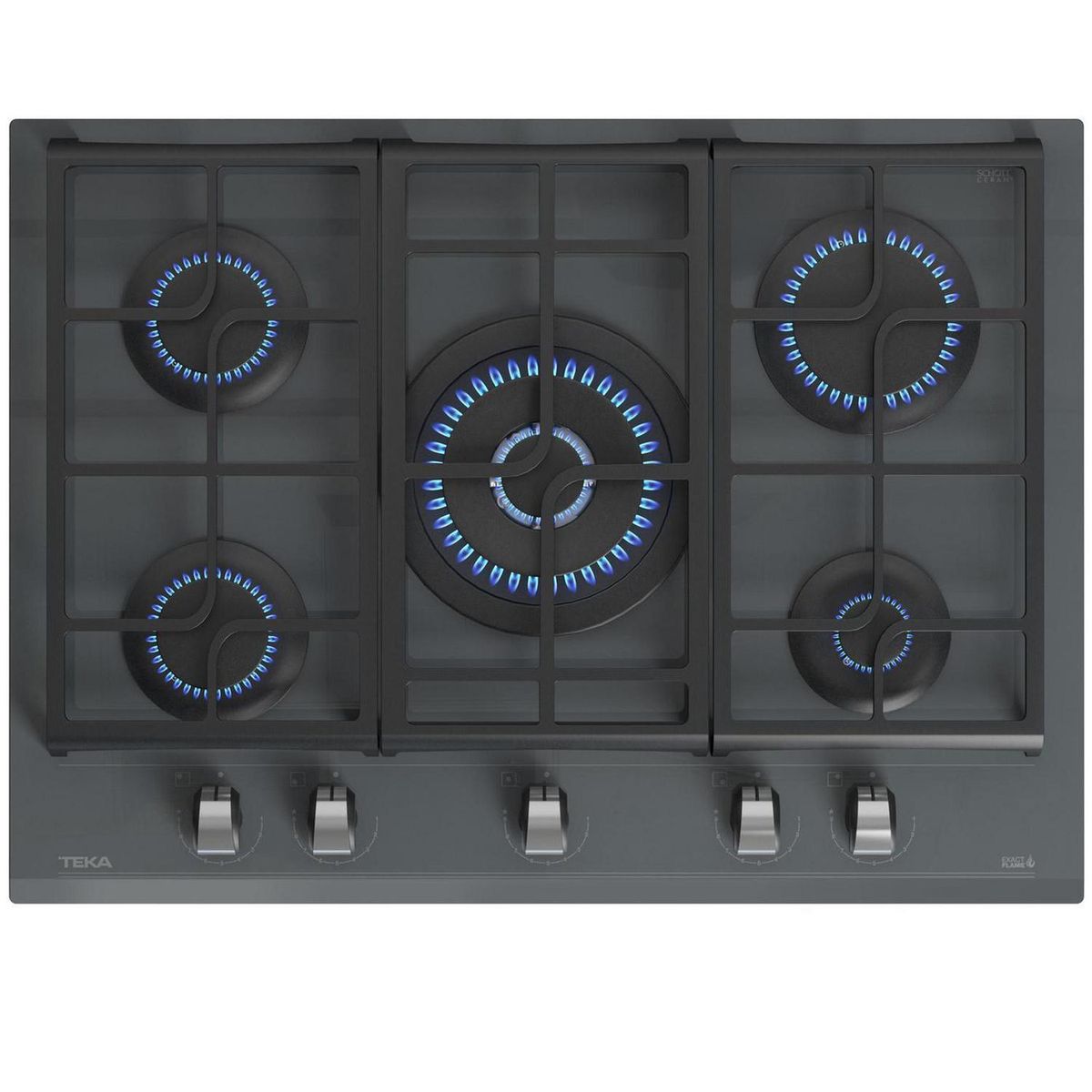 TEKA - Encimera Gas Licuado 5 Platos Gris GZC 75330 XBB