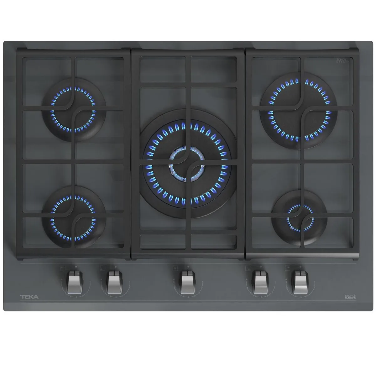 TEKA - Encimera Gas Licuado 5 Platos Gris GZC 75330 XBB