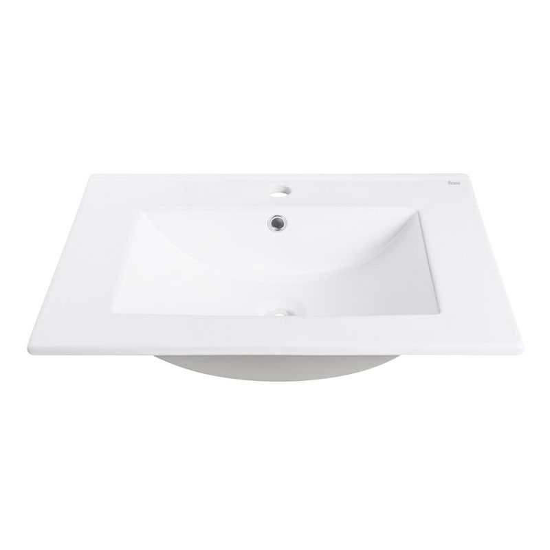 TEKA STROHM - Cubierta Vanitorio Inca Forma Rectangular Loza 101x16x46 cm Blanco