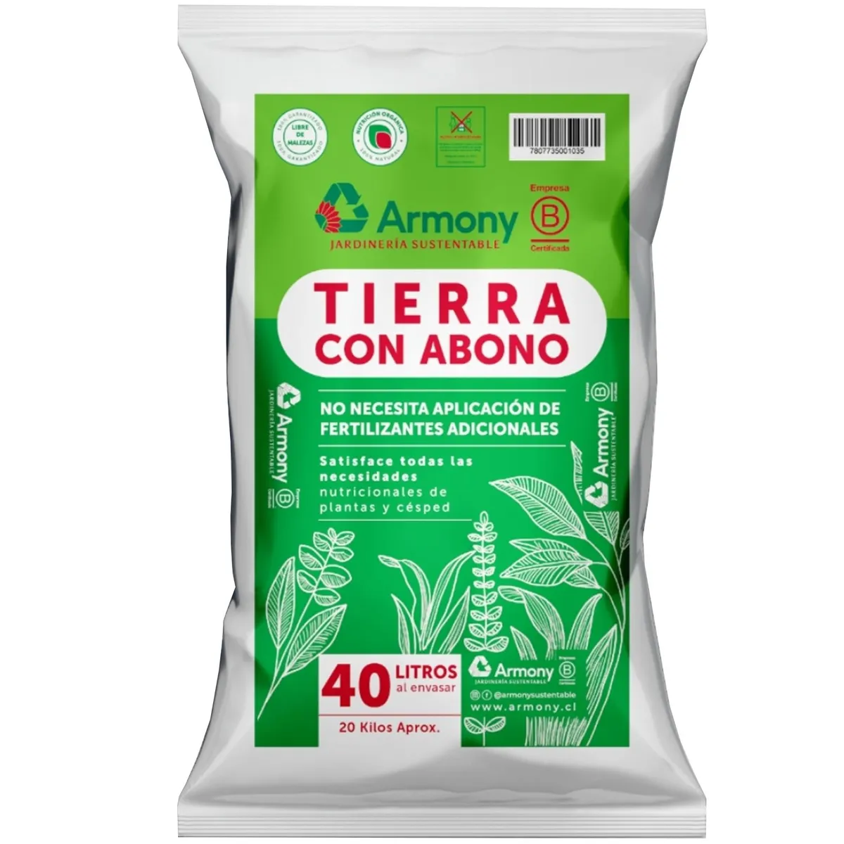 ARMONY - Tierra con abono natural para uso en todo el jardin