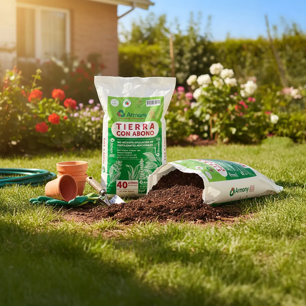 ARMONY - Tierra con abono natural para uso en todo el jardin