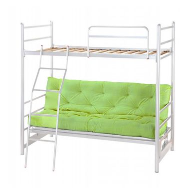 Camarote Futon 1 y 1.5 Plata/Pistacho.