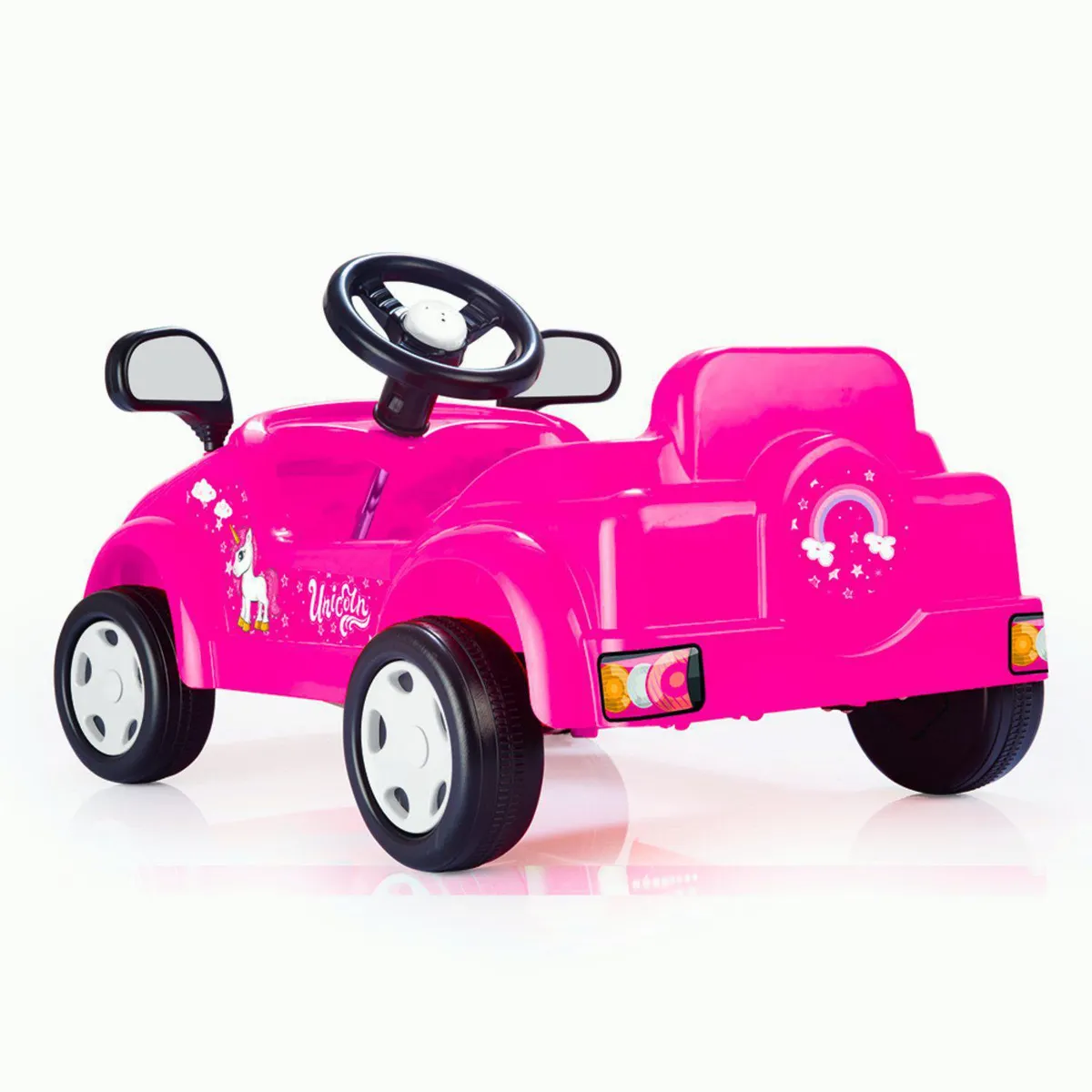 KIDSCOOL - Auto Infantil a Pedales de Unicornio Rosado Desde 2 años