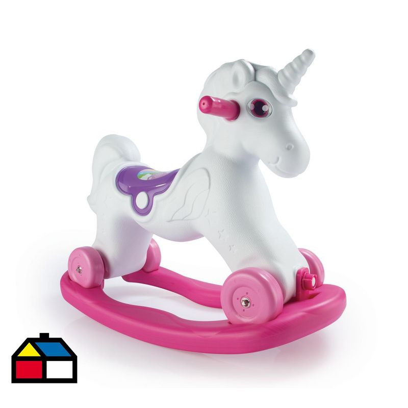 KIDSCOOL - Balancin 2  en 1 Unicornio Blanco Desde 2 años