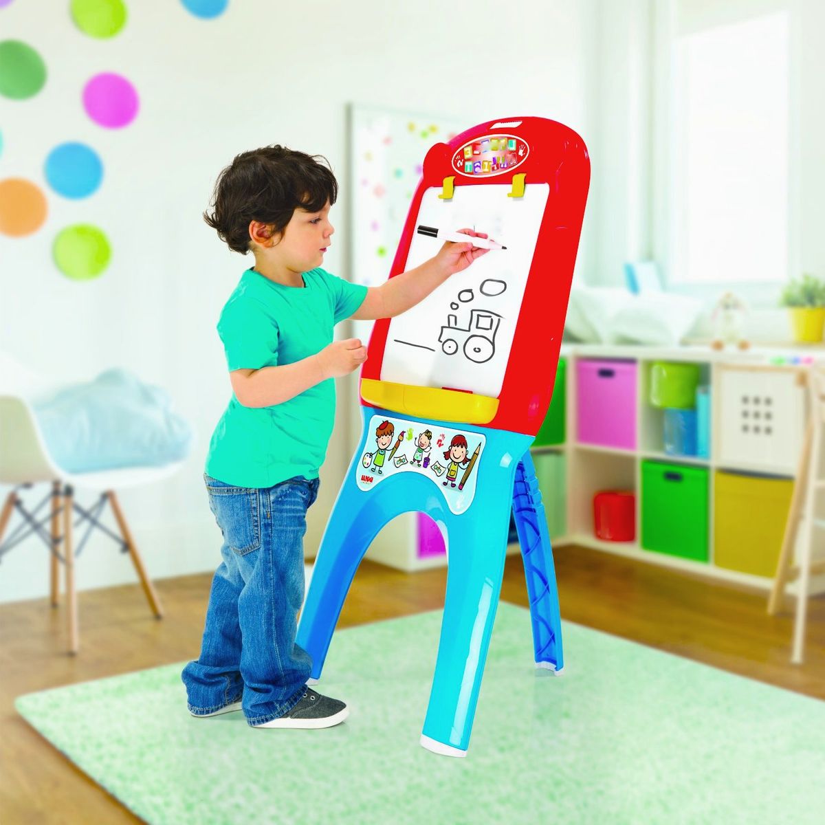 KIDSCOOL - Pizarra plástico Little artist con accesorios