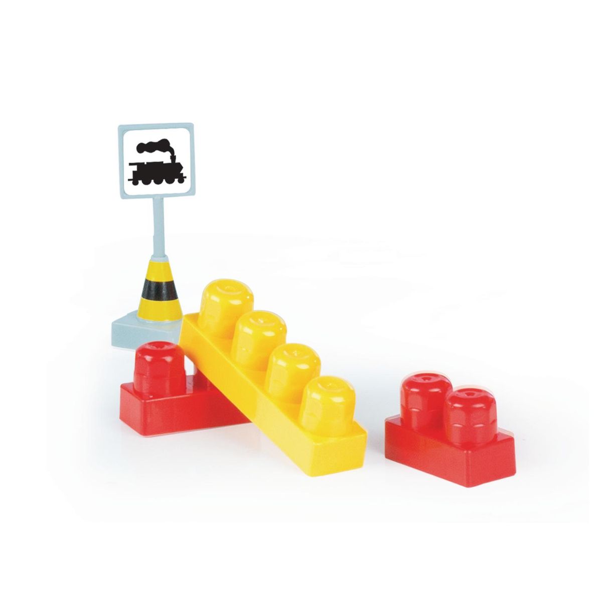 KIDSCOOL - Set Bloques Tren Didáctico 89 Piezas Con Accesorios Urbanos