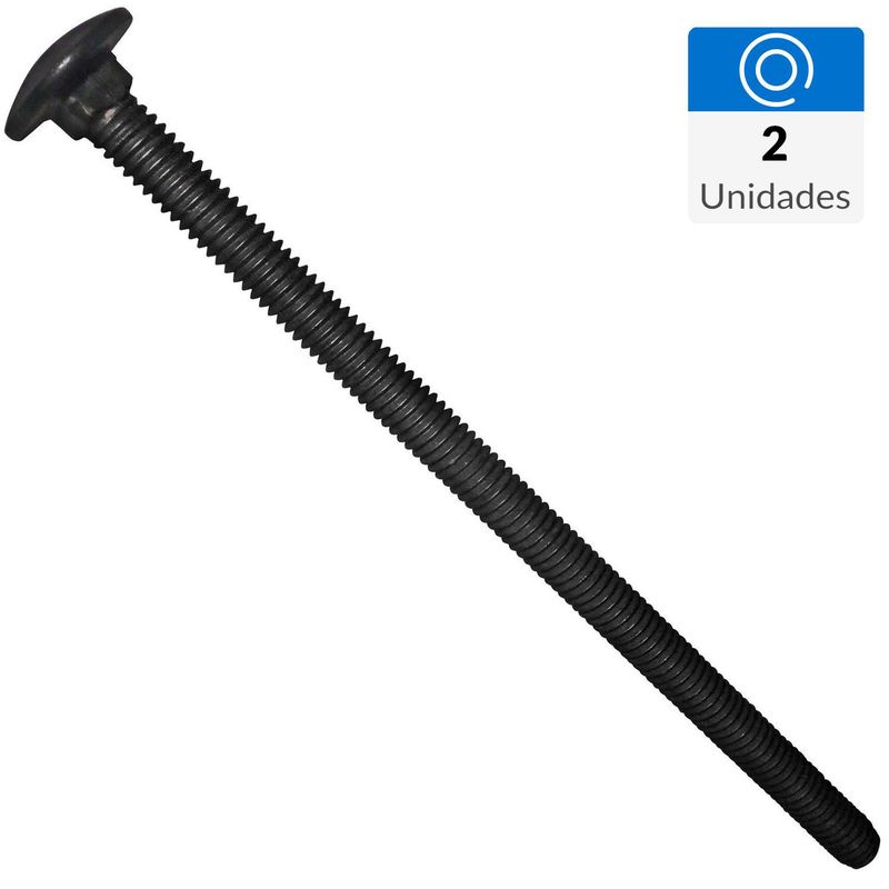 FIXSER - Perno Coche 3/8" x 6" pavonado 2 unidades
