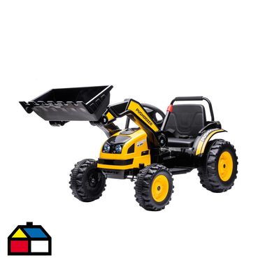 Retro excavadora amarilla a batera 12V