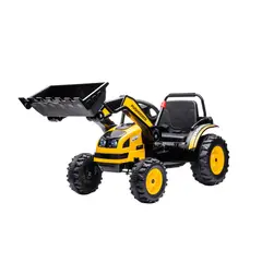 KIDSCOOL - Retro excavadora amarilla a batería 12V