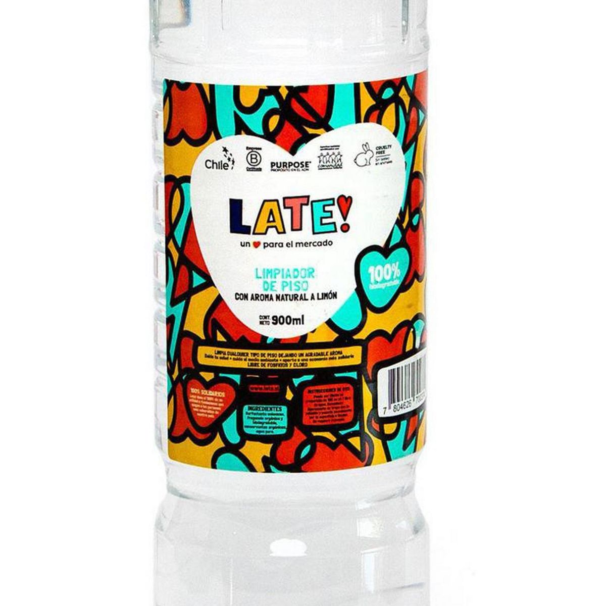 LATE HARVEST - Limpiador de Pisos Biodegradable Late 900 ml Aroma Limón