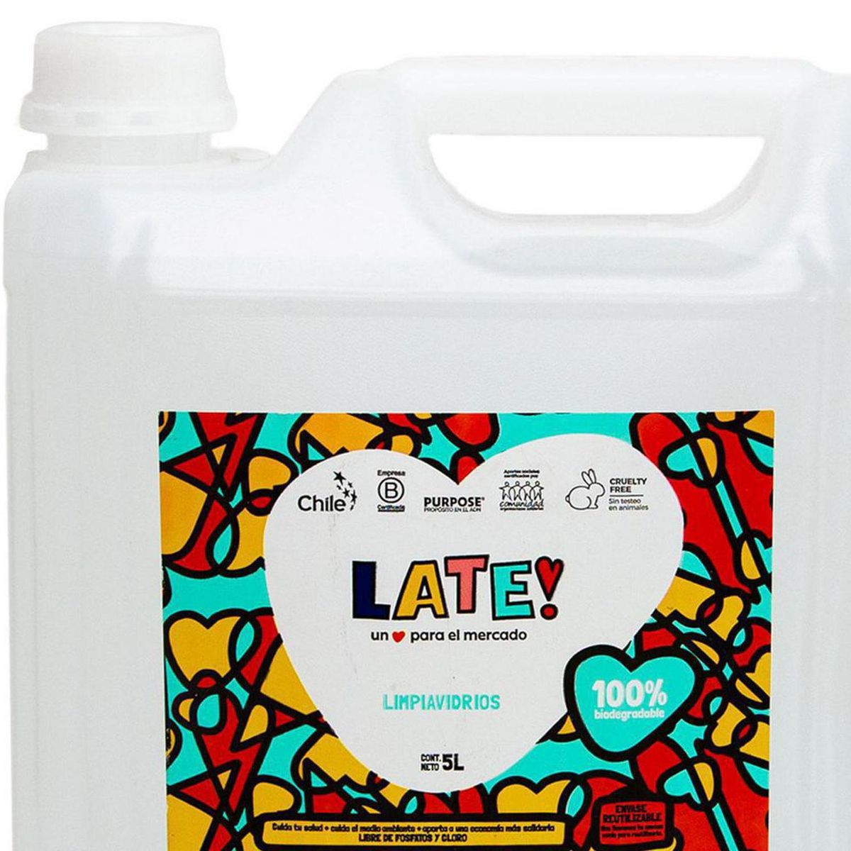 LATE HARVEST - Limpiavidrios Multiuso Late Biodegradable 5 Litros Bidón