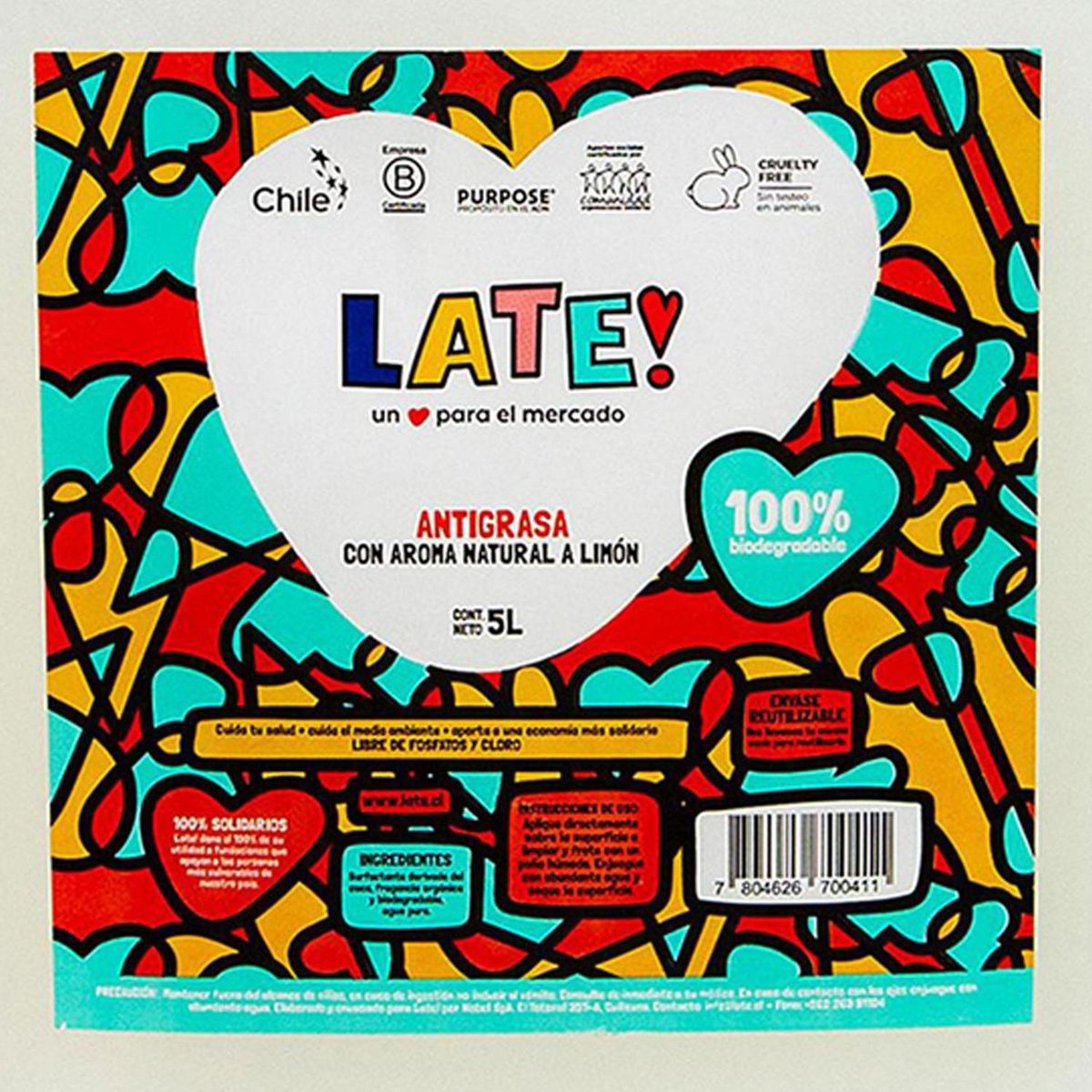 LATE HARVEST - Antigrasa Biodegradable Late Limón 5 Litros Cocina