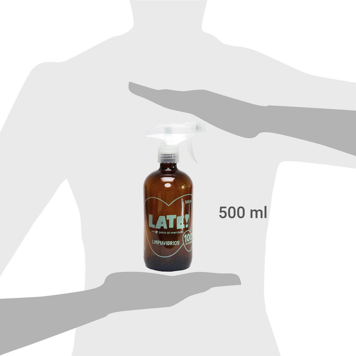 LATE HARVEST - Dispensador Late 500cc con Gatillo para Limpia Vidrios Recargable