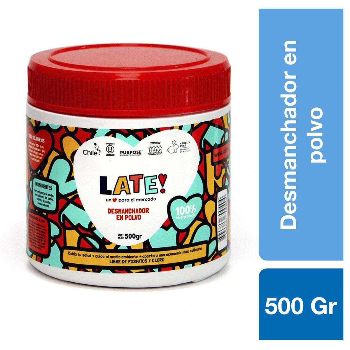 LATE - Desmanchador en polvo para ropa 500 gramos