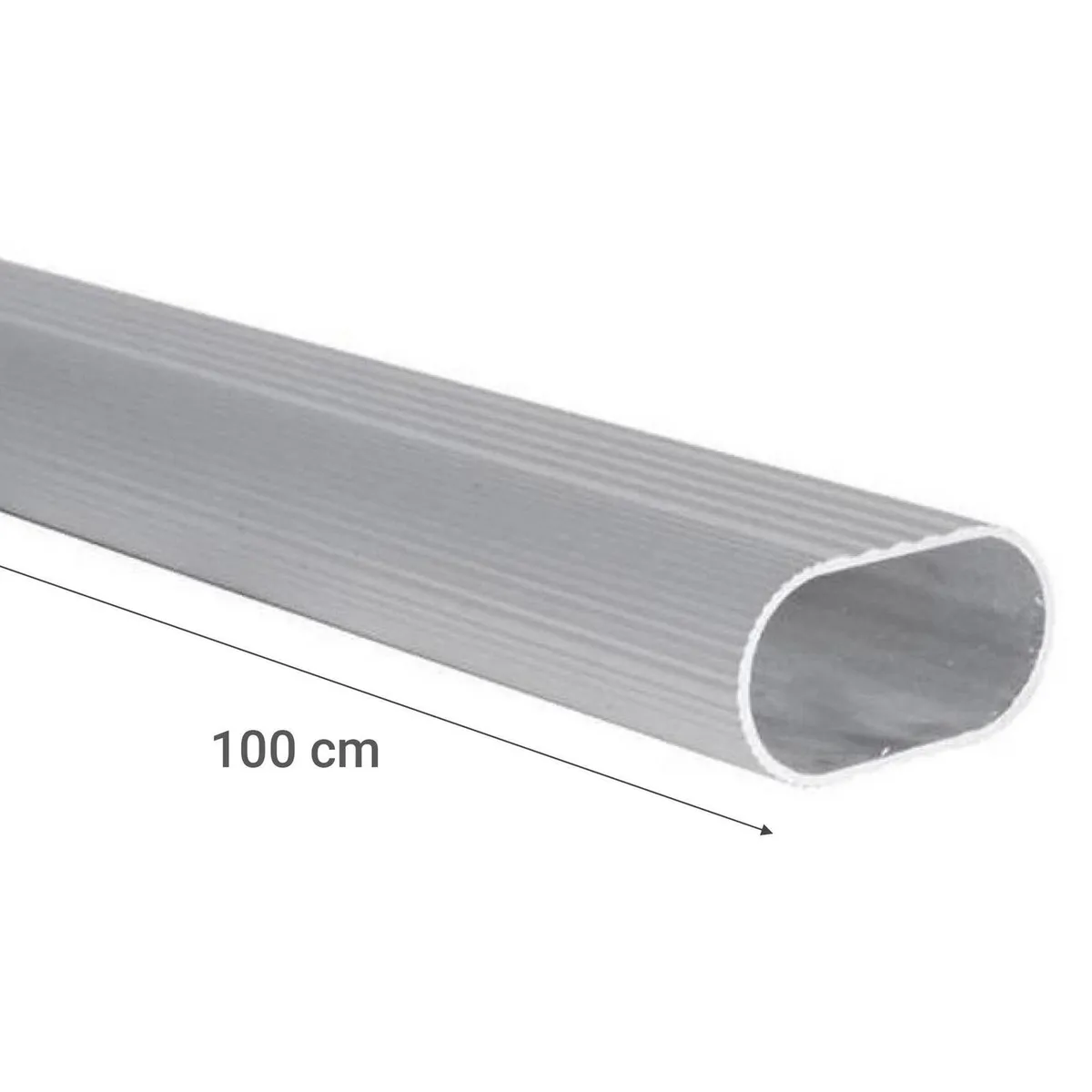 HBT - Barra clóset con soportes 1 metro aluminio