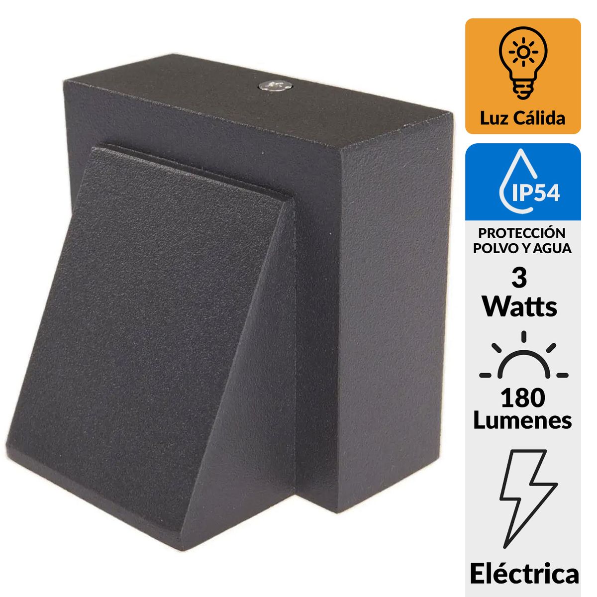 HB LEDS - Apliqué Exterior Decorativo Led Pared Aluminio Multicolor