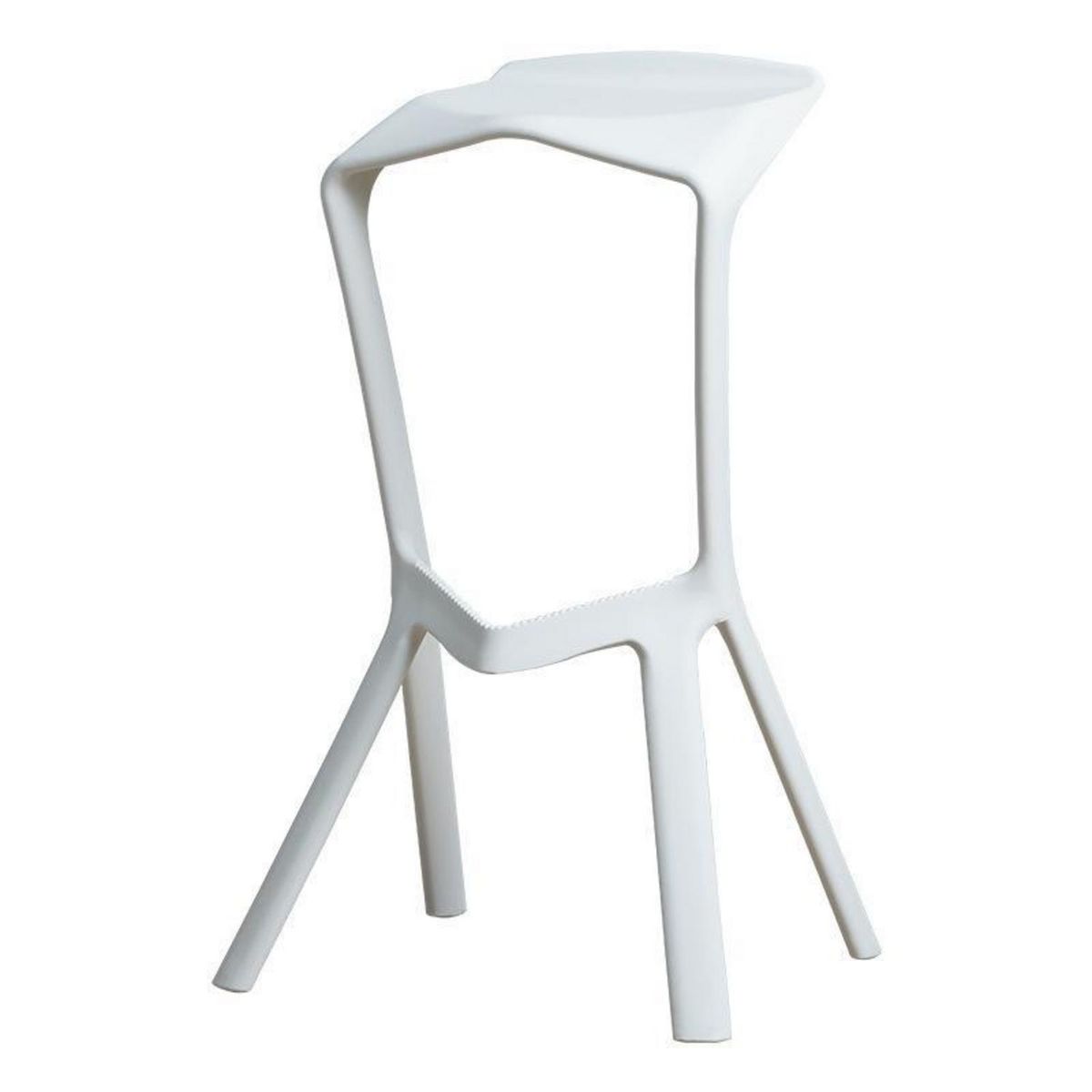IMPORTADORA USA - Taburete Bara Apilable Blanco 81x51x43 cm