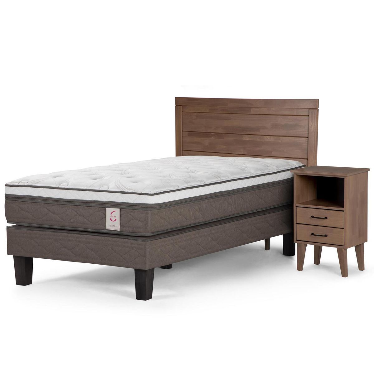 ROSEN - Cama 1.5 plazas Americana New Style 6 Blanco