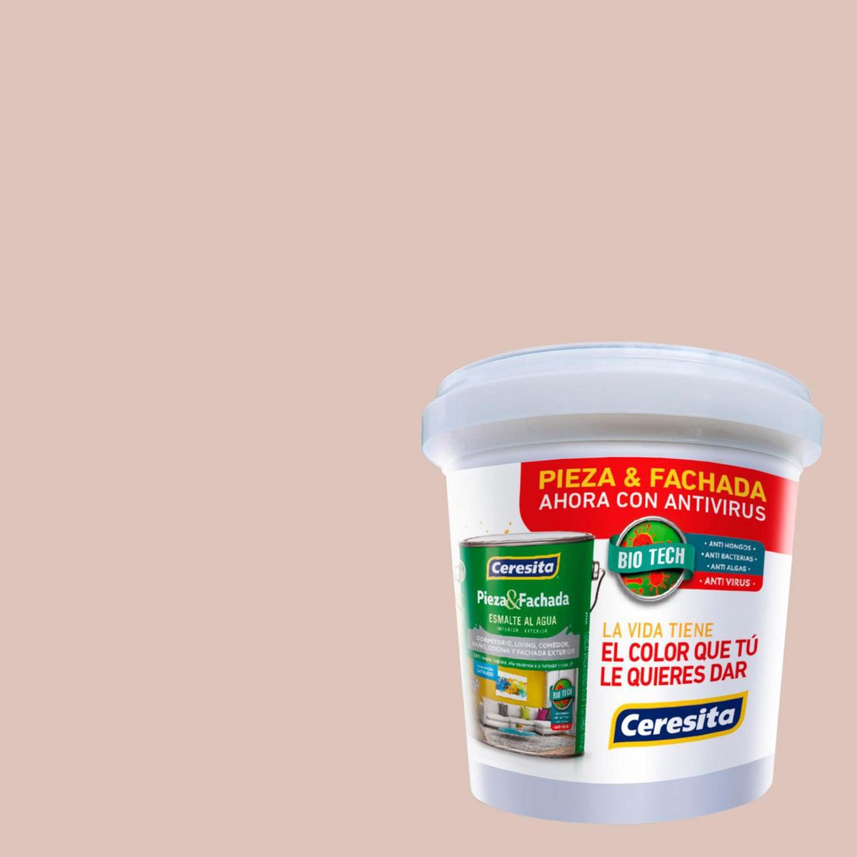 CERESITA - Muestra Color 0.1 l Satinado Beige Coral Brown