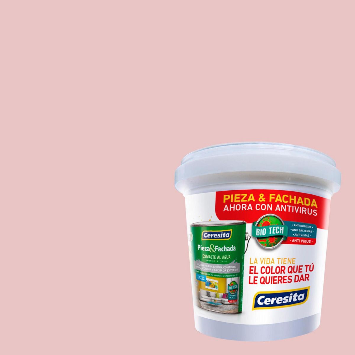 CERESITA - Muestra Color 0.1 l Satinado Rojo Pinkwater