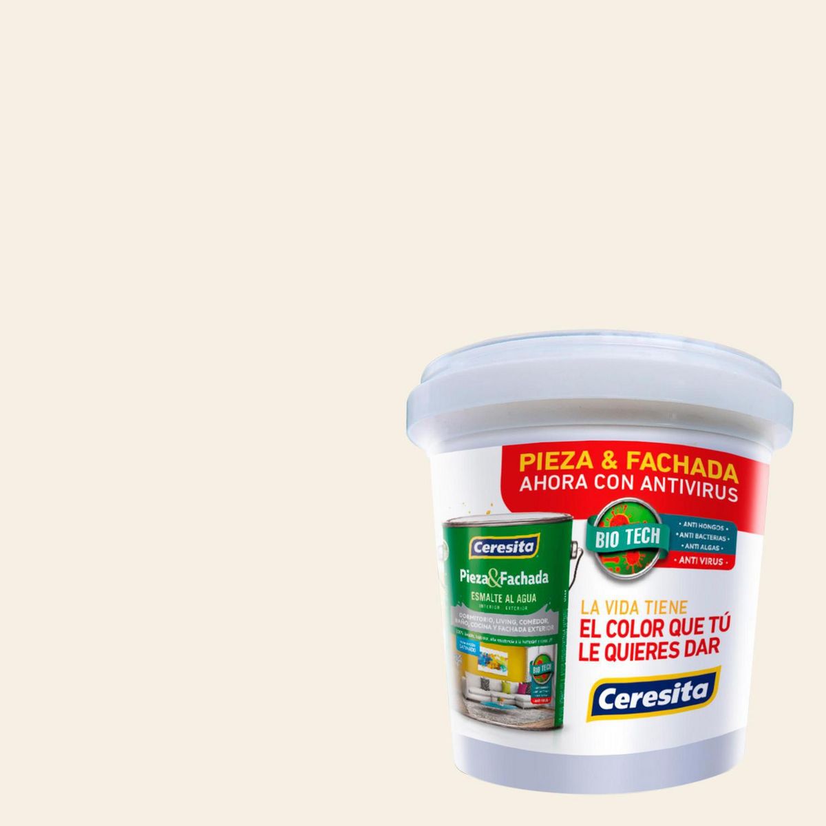 CERESITA - Muestra Color Satinado 100 ml Beige Blanco Ingles 