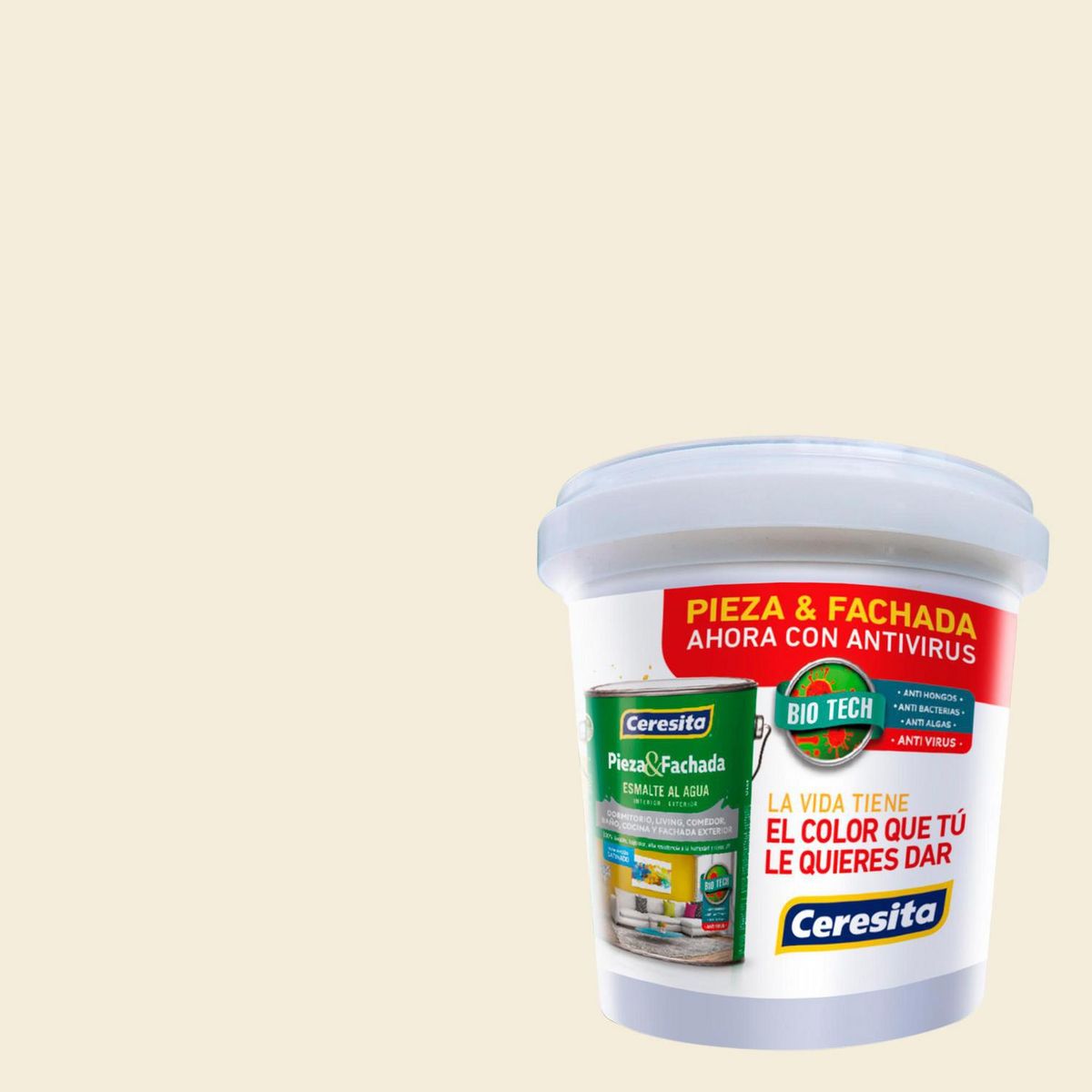 CERESITA - Muestra Color 0.1 l Satinado Beige Egg White