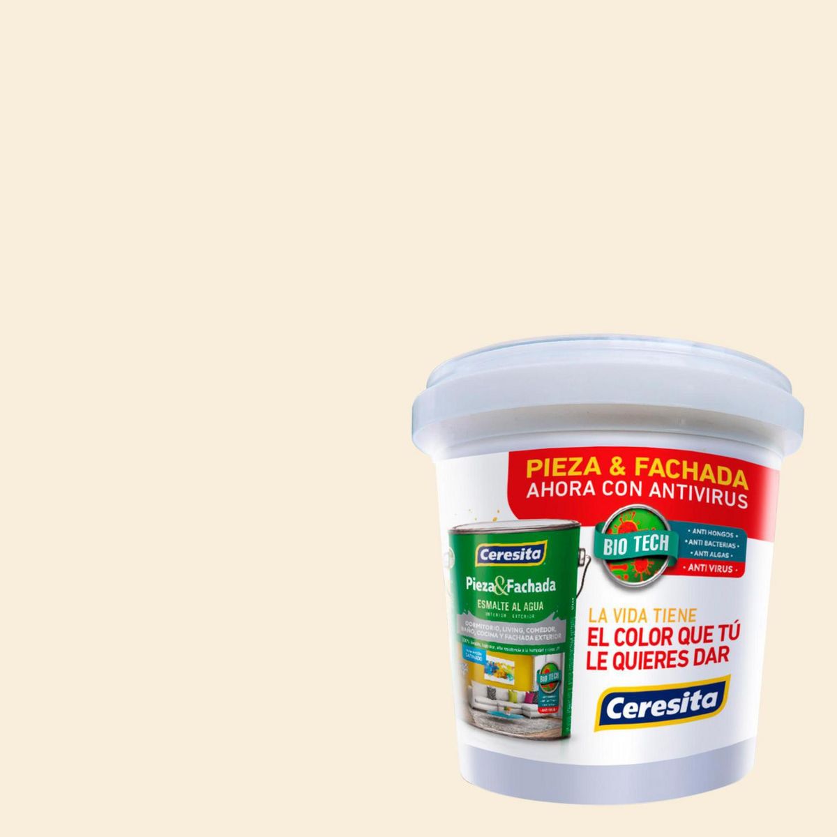 CERESITA - Muestra Color 0.1 l Satinado Beige Ivory Turret