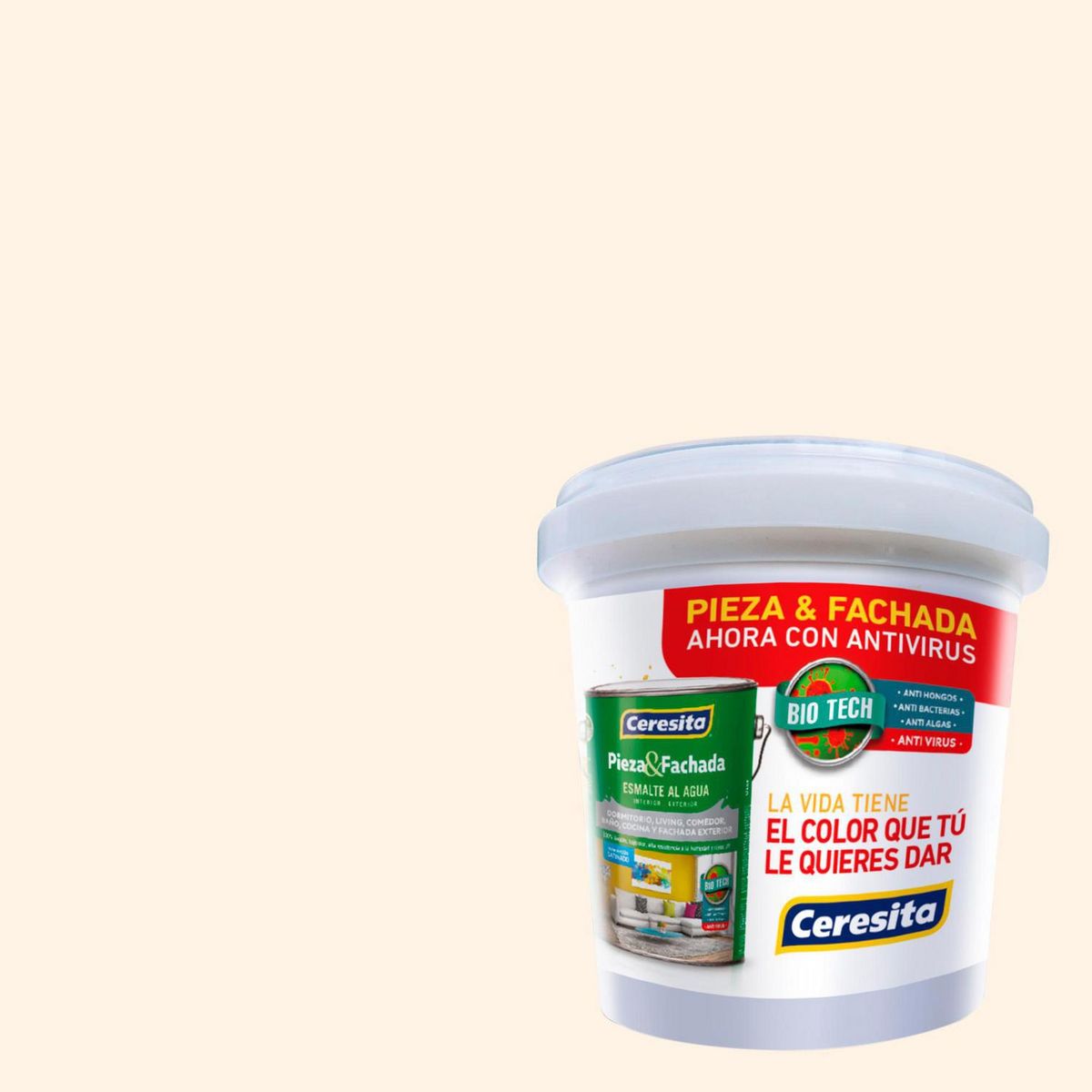 CERESITA - Muestra Color 0.1 l Satinado Beige Blanco Nacar