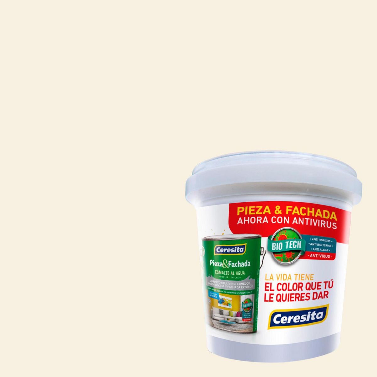 CERESITA - Muestra Color 0.1 l Satinado Beige Sensitive White