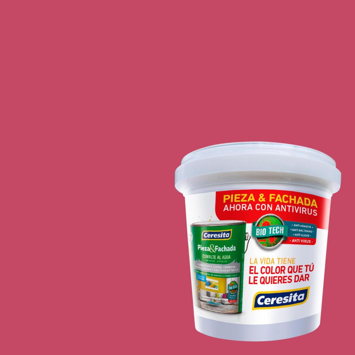 CERESITA - Muestra Color 0.1 l Satinado Rojo Brilliant Pink