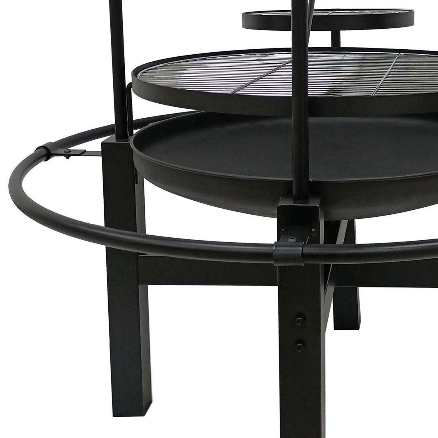 Brasero Circular con Grill vista lateral