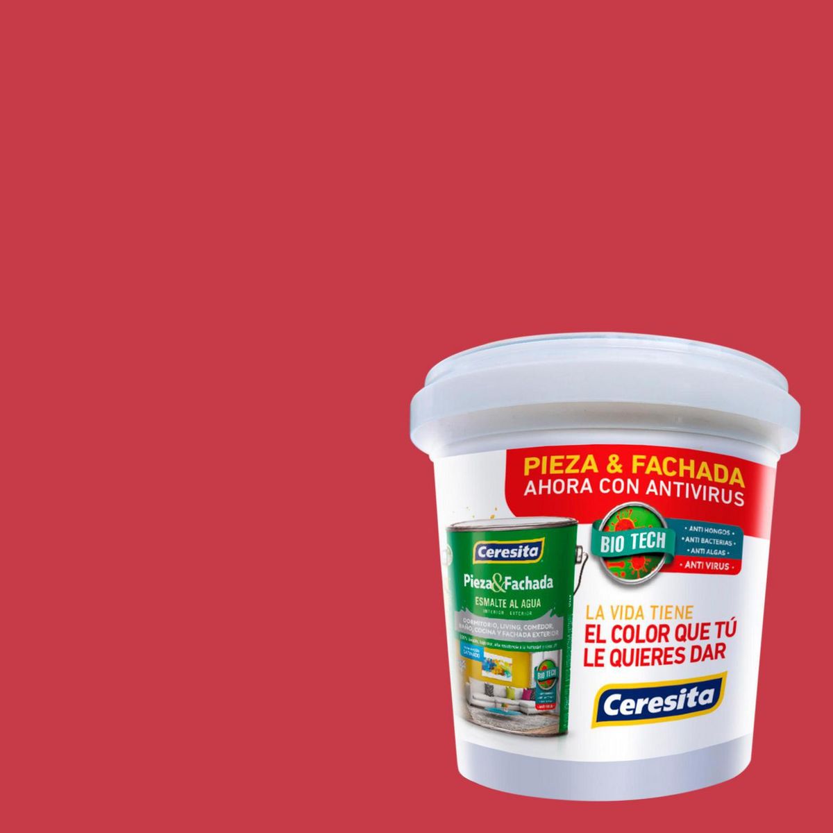 CERESITA - Muestra Color Satinado 100 ml Rojo Red Alert 