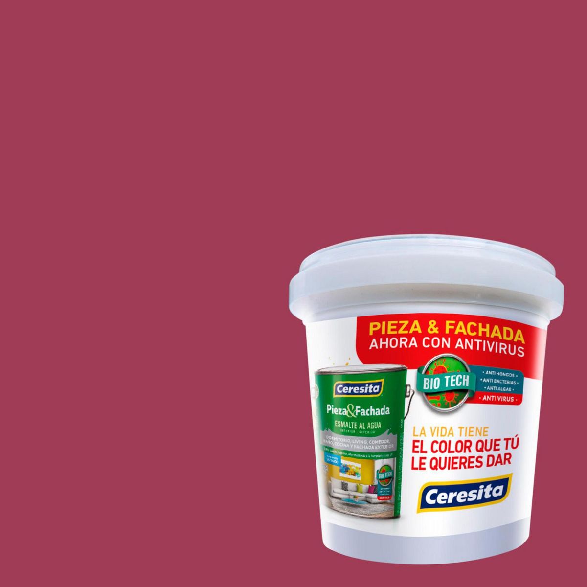 CERESITA - Muestra Color 0.1 l Satinado Rojo Velvet Rose