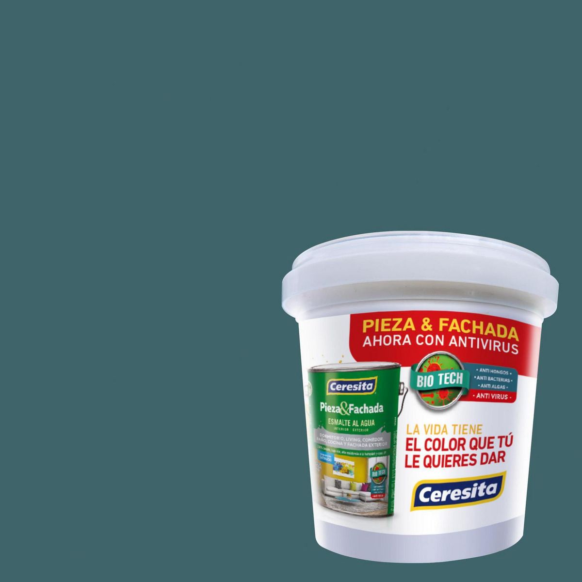 CERESITA - Muestra Color 0.1 l Satinado Verde Rainforest Teal