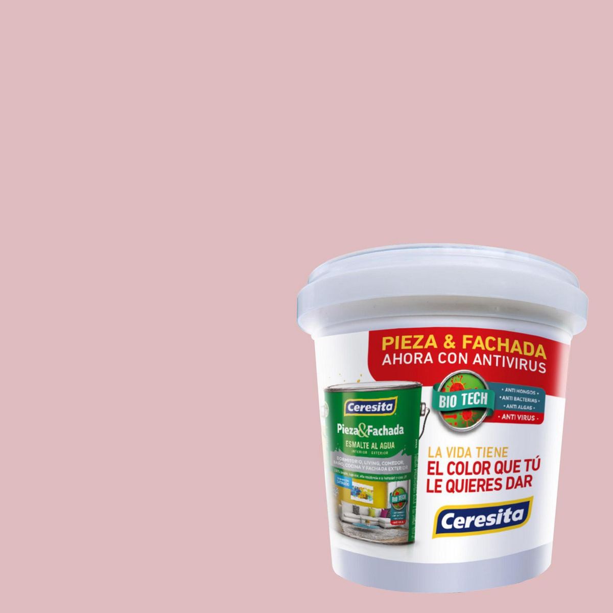 CERESITA - Muestra Color 0.1 l Satinado Rojo Cherokee Rose